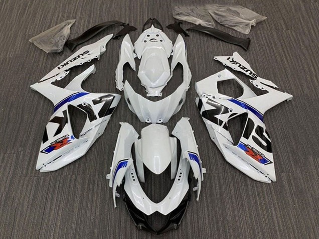 Blanc Bleu Bande Kits Carénages Moto ABS Suzuki GSXR 1000 2009-2016