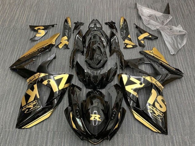 Or Noir Brillant Carénage Moto Suzuki GSXR 1000 2009-2016