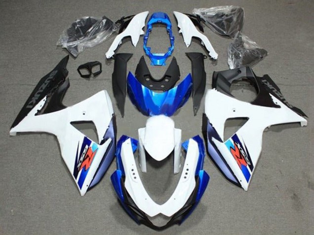 Blanc Bleu Noir Kits Carénages Moto ABS Suzuki GSXR 1000 2009-2016