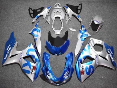 Argent Bleu Carénage Moto Suzuki GSXR 1000 2009-2016 Pas Chère