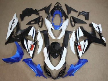 Blanc Bleu Noir Kit Carénage Moto Suzuki GSXR 1000 2009-2016 Pas Chère