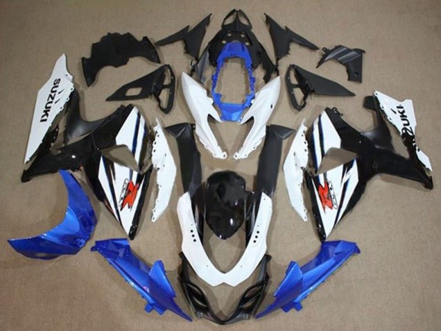 Blanc Bleu Noir Kit Carénage Moto Suzuki GSXR 1000 2009-2016