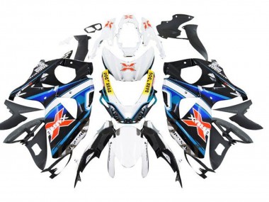Blanc Bleu Jaune Rouge Noir X Carénage Moto Suzuki GSXR 1000 2009-2016 Pas Chère