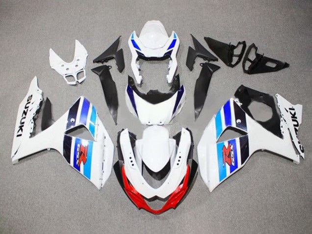 Blanc Bleu Rouge Noir Bande Carénage Moto Suzuki GSXR 1000 2009-2016