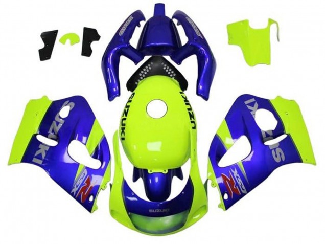 Bleu Jaune Carénage Moto Suzuki GSXR 600 / GSXR 750 1996-2000