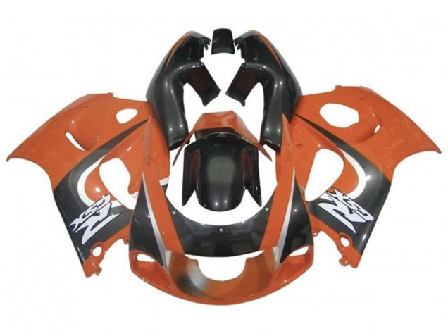Orange Noir Carénage Moto Suzuki GSXR 600 / GSXR 750 1996-2000