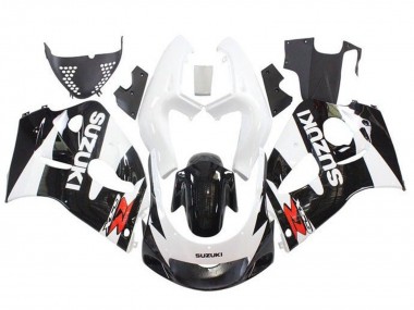 Blanc Noir Rouge Carénage Moto Suzuki GSXR 600 / GSXR 750 1996-2000 Pas Chère