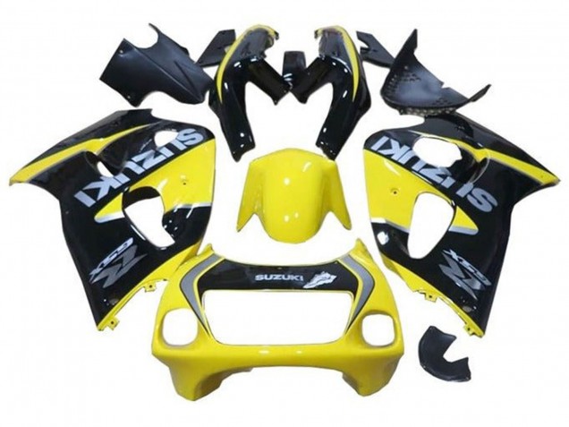 Jaune Noir Argent Carénage Moto Suzuki GSXR 600 / GSXR 750 1996-2000