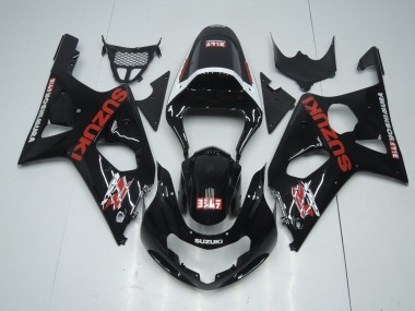 Noir Brillant Rouge Blanc Yoshimura Carénage Moto Suzuki GSXR 600 / GSXR 750 2001-2003 Pas Chère