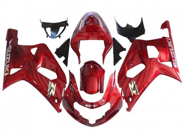 Rouge Chrome Carénage Moto Suzuki GSXR 600 / GSXR 750 2001-2003