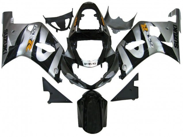 Argent Noir Jaune Carénage Moto Suzuki GSXR 600 / GSXR 750 2001-2003