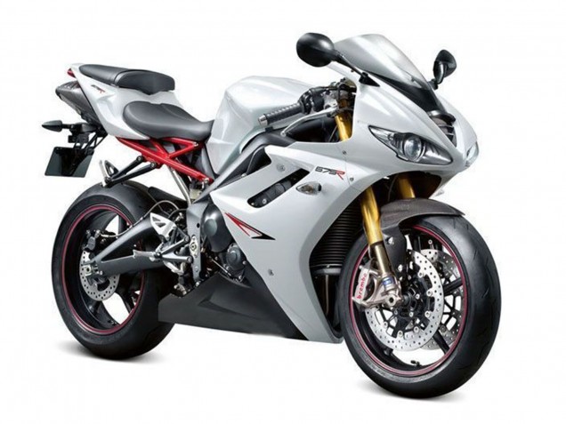 Blanc Perle Noir Carénage Moto Triumph Daytona 675 Triple 2009-2012