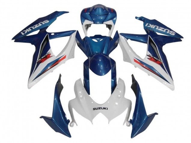 Bleu Blanc Rouge Carénage Moto Suzuki GSXR 600 / GSXR 750 2008-2010
