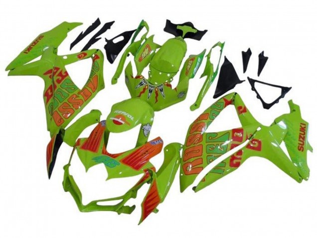 Vert Orange Rossi Carénage Moto Suzuki GSXR 600 / GSXR 750 2008-2010