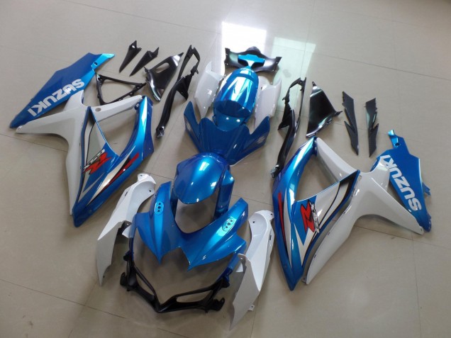 Blanc Bleu Clair Rouge Carénages Moto Suzuki GSXR 600 / GSXR 750 2008-2010