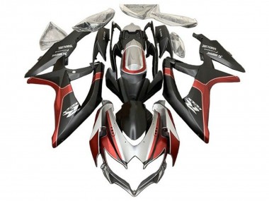 Argent Rouge Noir Mat Carénage Moto Suzuki GSXR 600 / GSXR 750 2008-2010 Pas Chère