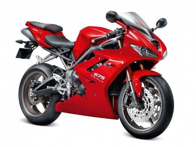 Rouge Carénages Moto Triumph Daytona 675 Triple 2009-2012