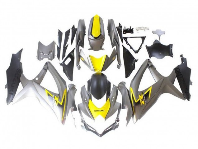 Argent Jaune Noir Carénage Moto Suzuki GSXR 600 / GSXR 750 2008-2010
