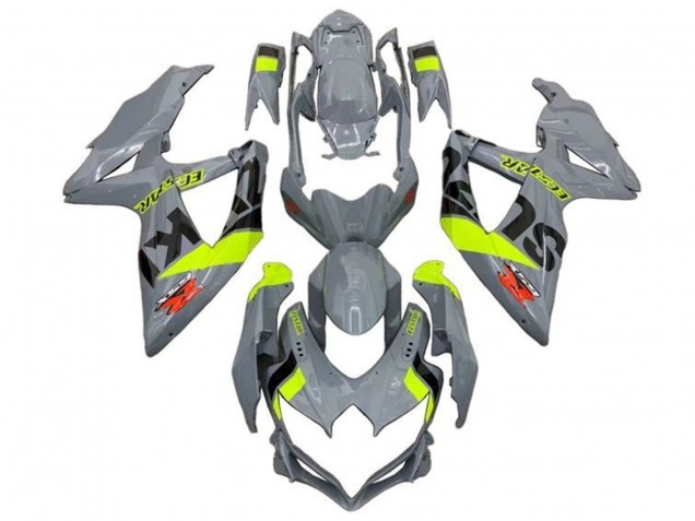 Nardo Gris Jaune Néon Noir Rouge Carénage Moto Suzuki GSXR 600 / GSXR 750 2008-2010