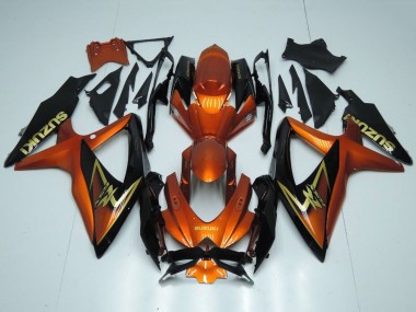 Orange Or Noir Carénage Moto Suzuki GSXR 600 / GSXR 750 2008-2010 Pas Chère