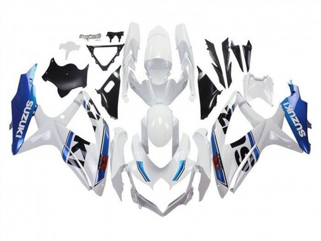 Blanc Bleu Bande Carénage Moto Suzuki GSXR 600 / GSXR 750 2008-2010