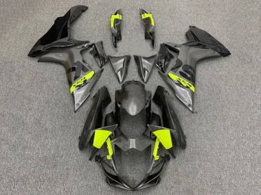 Gris Noir Jaune Néon Carénage Moto Suzuki GSXR 600 / GSXR 750 2011-2024 Pas Chère