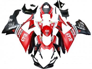 Rouge Blanc Noir Motul Carénage Moto Suzuki GSXR 600 / GSXR 750 2011-2024 Pas Chère