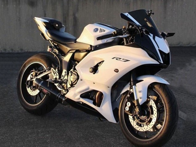 Blanc Noir Carénage Moto Yamaha YZF R7 2021-2024
