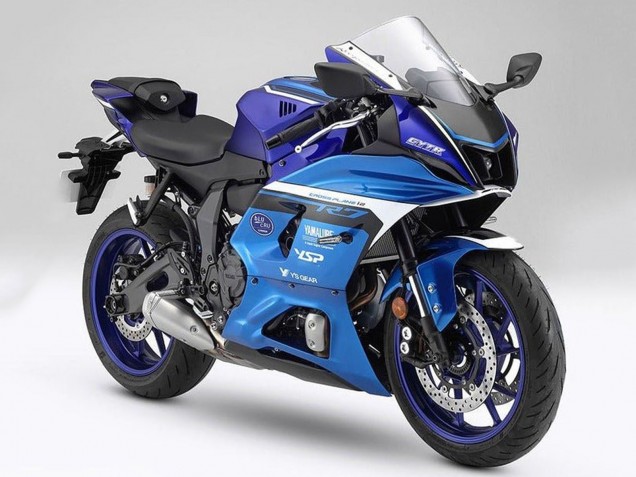 Bleu Mat Bleu Mat Clair Carénage Moto Yamaha YZF R7 2021-2024