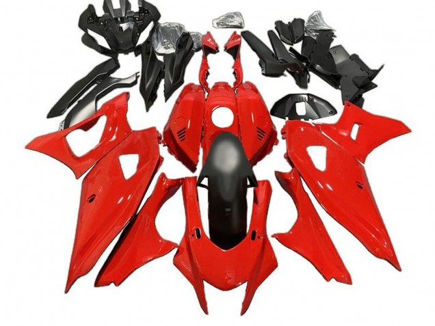 Rouge Noir Mat Carénage Moto Yamaha YZF R7 2021-2024