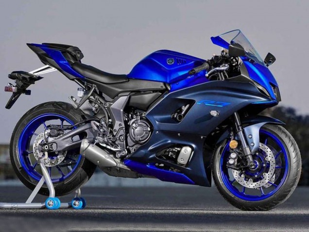 Bleu Bleu Mat Carénage Moto Yamaha YZF R7 2021-2024