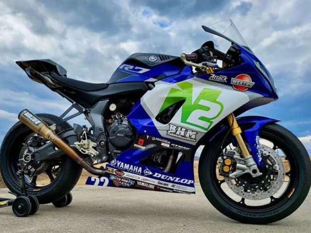 Bleu N2 Carénage Moto Yamaha YZF R7 2021-2024
