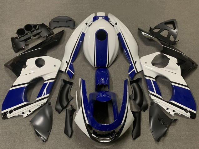 Blanc Bleu Foncé Carénage Moto Yamaha YZF600R Thundercat 1996-2007