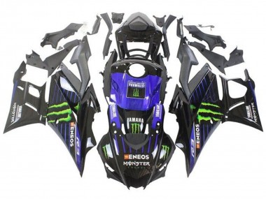 Bleu Noir Brillant Vert ENEOS Monstre Carénage Moto Yamaha YZF R3/R25 2019-2021 Pas Chère
