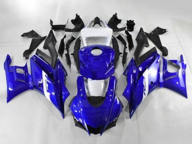 Blanc Bleu Noir Mat Carénage Moto Yamaha YZF R3/R25 2019-2021 Pas Chère