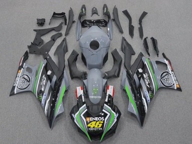 Gris Noir Vert Noir ENEOS Monstre 46 Carénage Moto Yamaha YZF R3/R25 2019-2021 Pas Chère