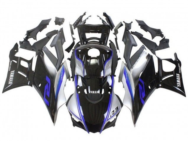 Argent Bleu Noir Carénage Moto Yamaha YZF R3/R25 2019-2021