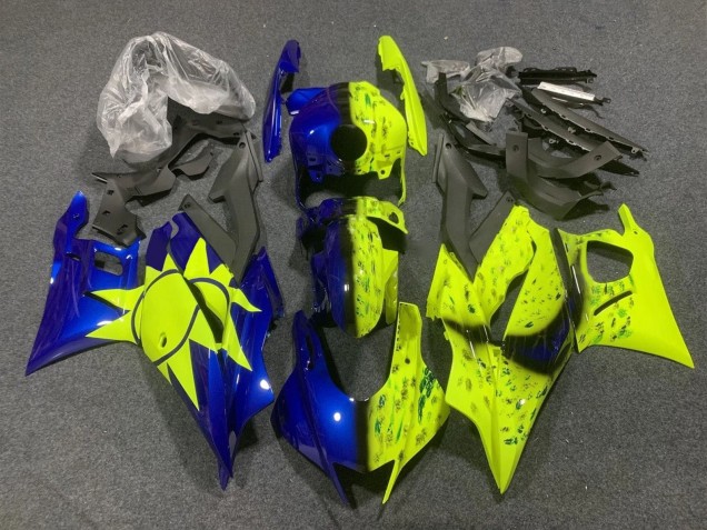 Jaune Bleu Carénage Moto Yamaha YZF R3/R25 2019-2021