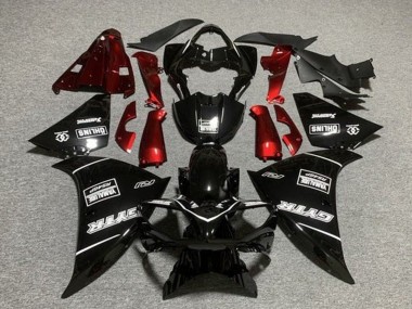 Noir Brillant GYTR Rouge Carénage Moto Yamaha YZF 1000 R1 2009-2011 Pas Chère