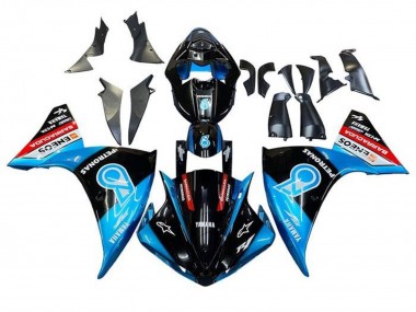 Noir Bleu Clair Rouge Petronas Carénage Moto Yamaha YZF 1000 R1 2009-2011 Pas Chère
