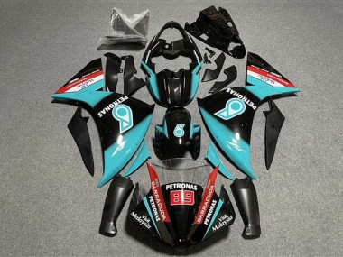Noir Brillant Bleu Clair Rouge Petronas Carénage Moto Yamaha YZF 1000 R1 2009-2011 Pas Chère