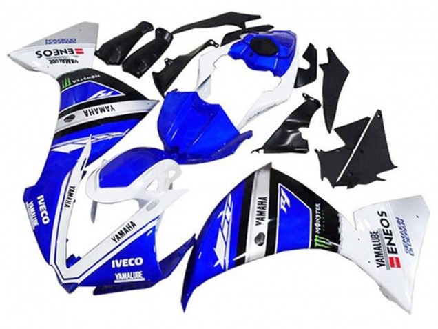 Blanc Bleu Noir Vert Monstre IVECO Yamalube ENEOS Carénage Moto Yamaha YZF 1000 R1 2009-2011