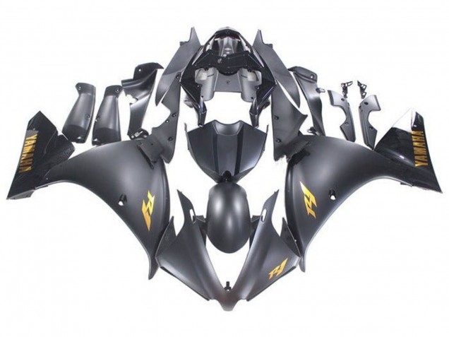Noir Mat Or Décalque Carénage Moto Yamaha YZF 1000 R1 2009-2011