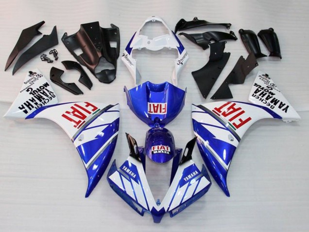 Blanc Bleu Rouge Fiat Carénage Moto Yamaha YZF 1000 R1 2009-2011