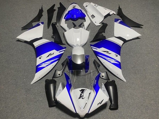 Blanc Bleu Argent Noir Bande Carénage Moto Yamaha YZF 1000 R1 2009-2011