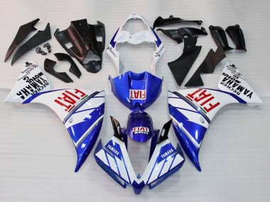Blanc Bleu Rouge Fiat Carénages Moto Yamaha YZF 1000 R1 2012-2014 Pas Chère