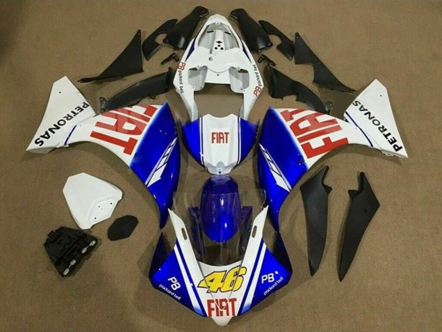 Blanc Bleu Rouge Fiat 46 Carénage Moto Yamaha YZF 1000 R1 2012-2014