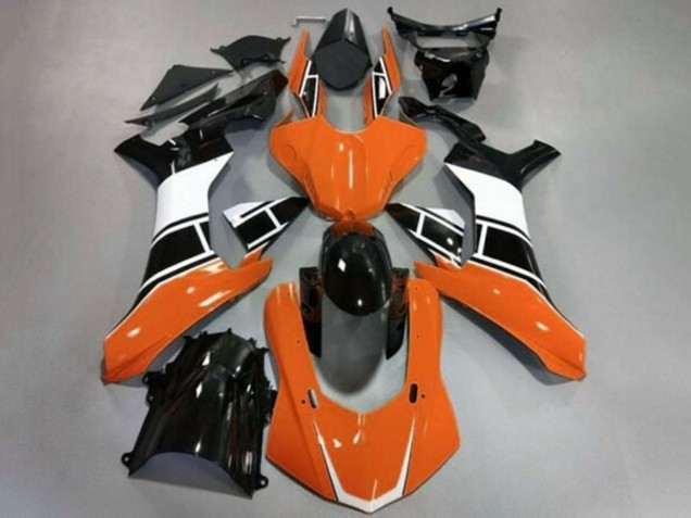 Blanc Orange Noir Brillant Carénage Moto Yamaha YZF 1000 R1 2015-2019