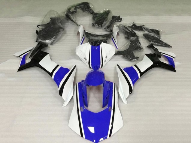 Blanc Bleu Noir Carénages Moto Yamaha YZF 1000 R1 2015-2019