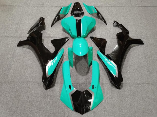 Turquoise Bleu Noir Brillant Carénage Moto Yamaha YZF 1000 R1 2015-2019